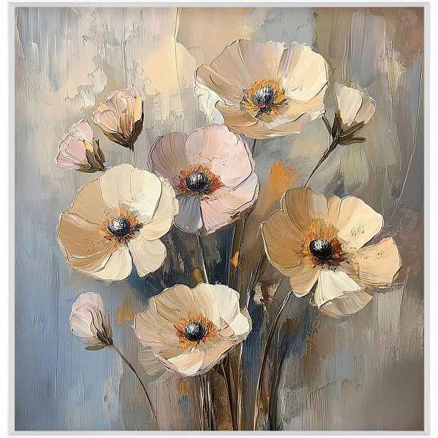 Euroart OBRAZ NA KOVU, květiny, 30/30/2 cm