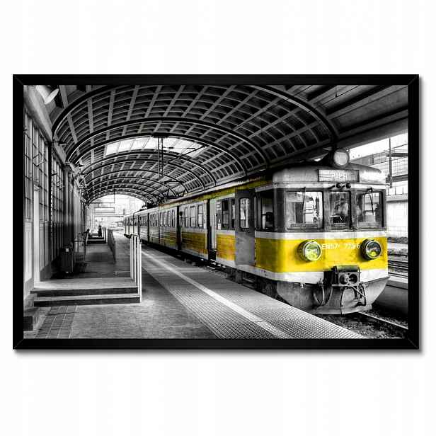 Plakáty v rámu 60x40 Žlutý vlak