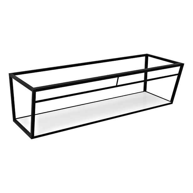 Bílý/černý kovový závěsné podstavec pod umyvadlo 218x40 cm Aruba – Sapho