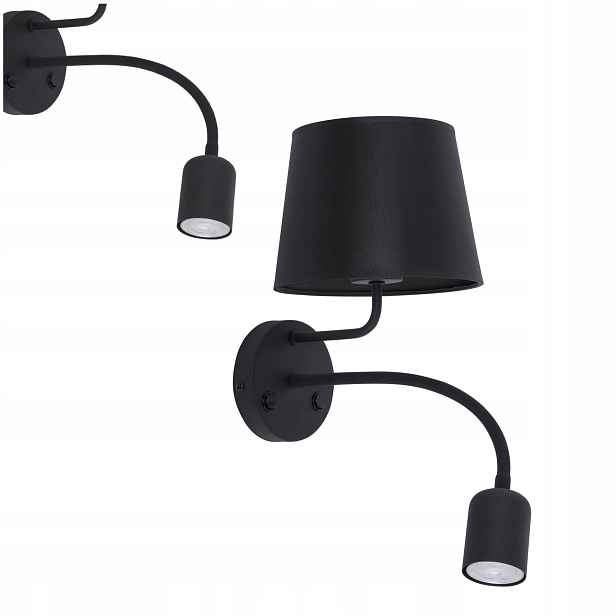 Nástěnné svítidlo na čtení Maja Black 2537 Tk Lighting