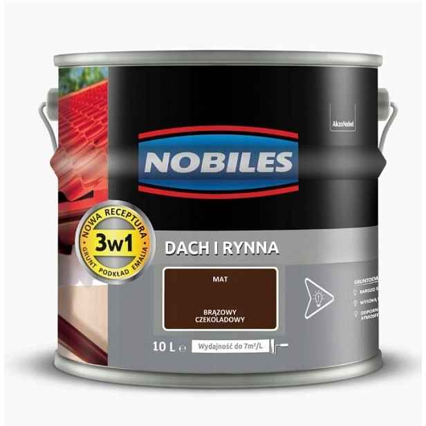 Nobiles Střecha A Žlab 10L Čokoládová Hnědá Barva Na Střechu, Pozinkovaný Plech