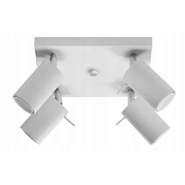 Sollux Stropní Svítidlo Ring 4 Bílá/Chrom GU10 40W stmívatelná