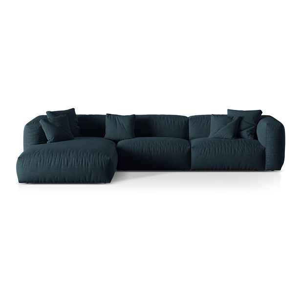 Tmavě modrá modulární rohová pohovka (levý roh) Martina – Micadoni Home