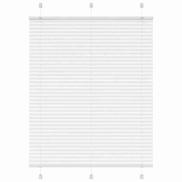 vidaXL Plisovaná roleta bílá 105x100cm Šířka látky 104,4cm Polyester