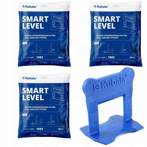 Kubala Smart Level Klipsy Pro Vyrovnávání Dlaždic 1 MM Sada 300 Kusů