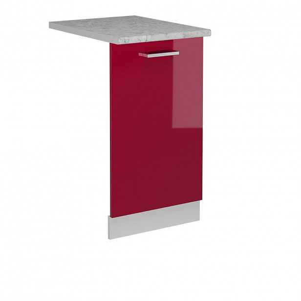 Vicco ČELNÍ PANEL MYČKY R-Line Červená vysoký lesk 45 cm s pracovní deskou