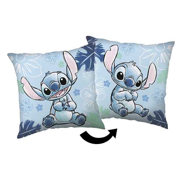 Fleecový dětský polštářek 40x40 cm Lilo and Stitch "Blue" – Jerry Fabrics