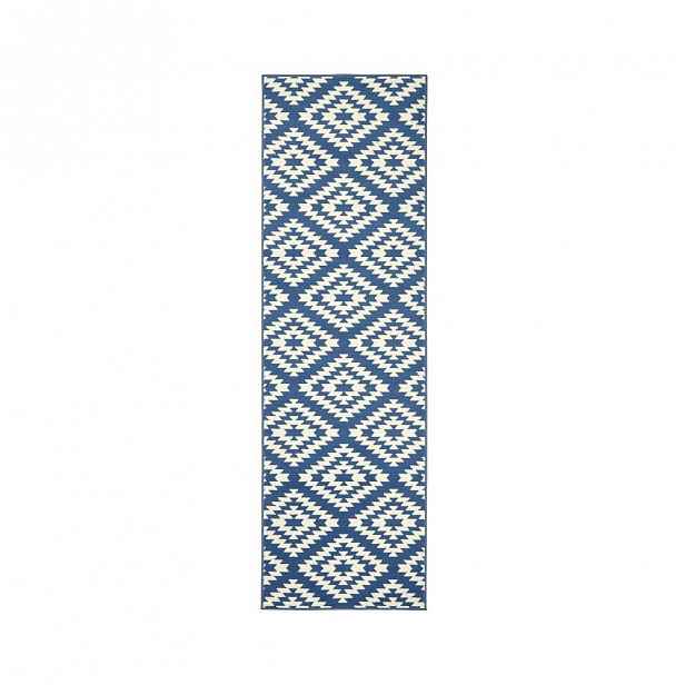 Modro-bílý běhoun Hanse Home Jenny, 80 x 450 cm