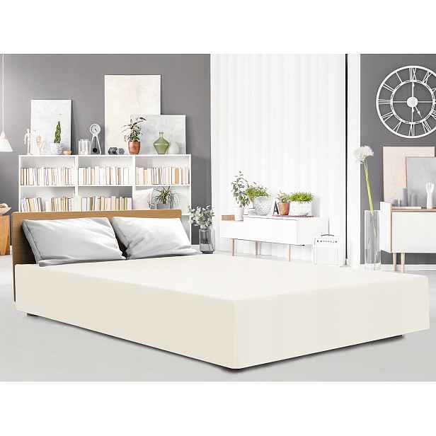 Prostěradlo jersey elastan 220 x 200 s gumičkou typu ekri