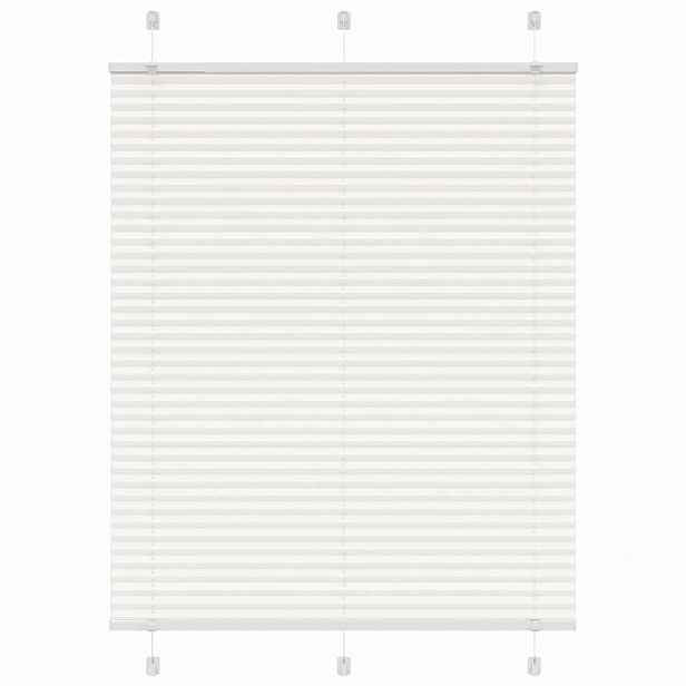 vidaXL Plisovaná roleta bílá 110x100cm Šířka látky 109,4cm Polyester