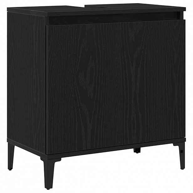 vidaXL Skříňka pod umyvadlo Černý dub 58 x 33 x 60 cm Kompozitní dřevo