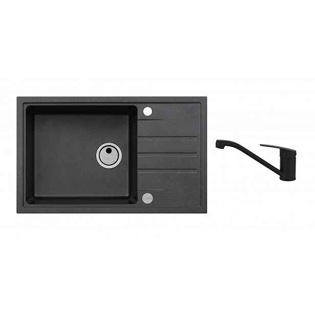 Alveus - Set dřezu Intermezzo 130 a baterie Clara, carbon SETA25862