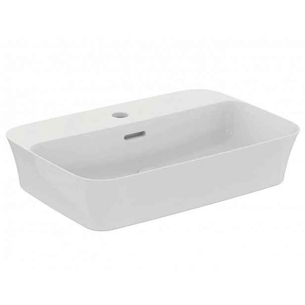 Ideal Standard Ipalyss - Umyvadlo na desku, 55x38 cm, s přepadem,  otvor pro baterii, Ideal Plus, bílá E2077MA