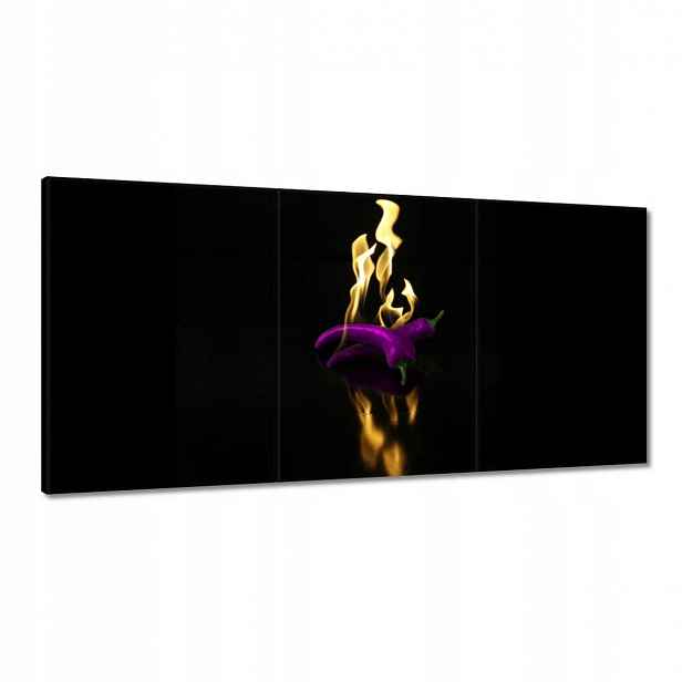 Obrazy 180x90 Fialová paprička Oheň
