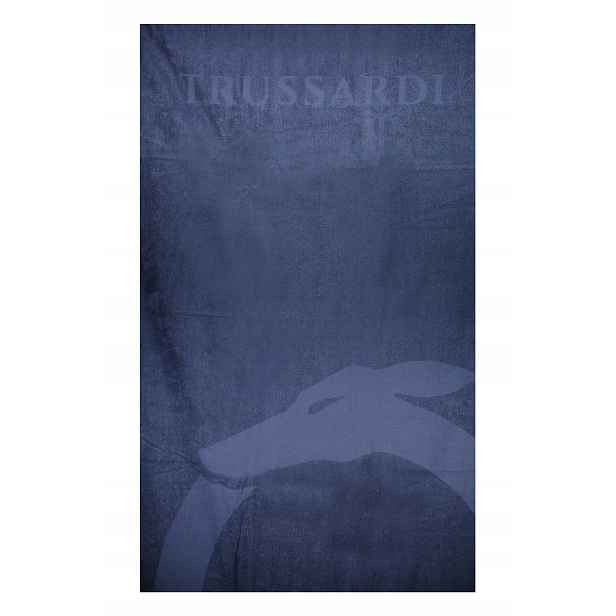 Trussardi TRU2MTW01 Plážová osuška modrá 88 x 190 cm