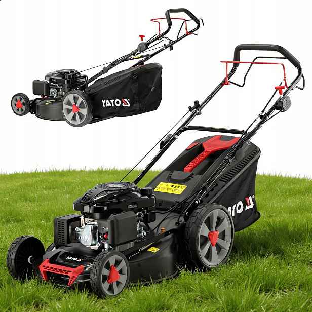 Benzínová Sekačka S Pojezdem 51,8 CM 55 L Výhoz Mulčování Yato YT-85505