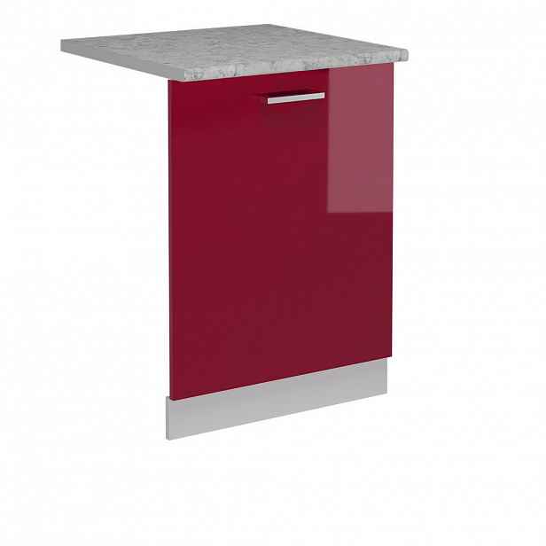 Vicco ČELNÍ PANEL MYČKY R-Line Červená vysoký lesk 60 cm s pracovní deskou