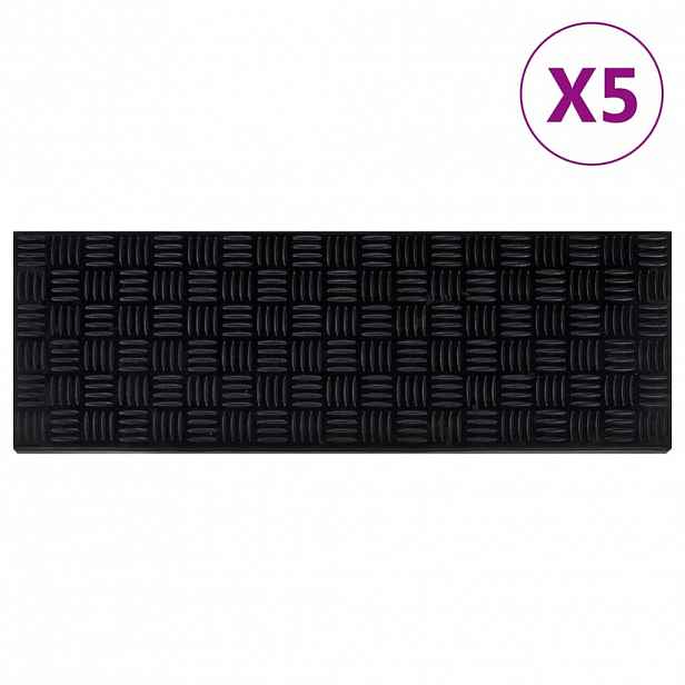 vidaXL Nášlapy na schody 5 ks 25 x 75 cm guma