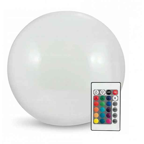 Rgb zahradní lampa s dálkovým ovládáním 30 cm IP65 Bílá Polux