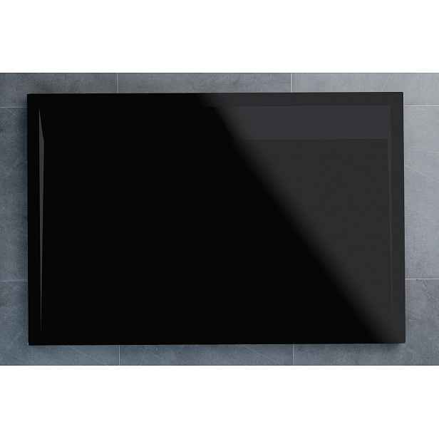 SanSwiss WIA 90 100 06 154 Sprchová vanička obdélníková 90×100 cm černá, kryt černý, skládá se z WIA 90 100 154 a BWI 100 06 154