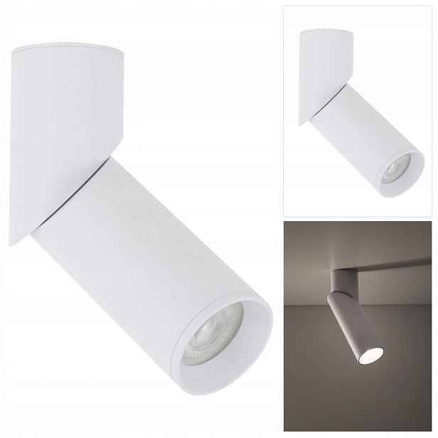 Spotový reflektor Elaris bílý, minimalistický, pohyblivý v kanceláři Tk Lighting