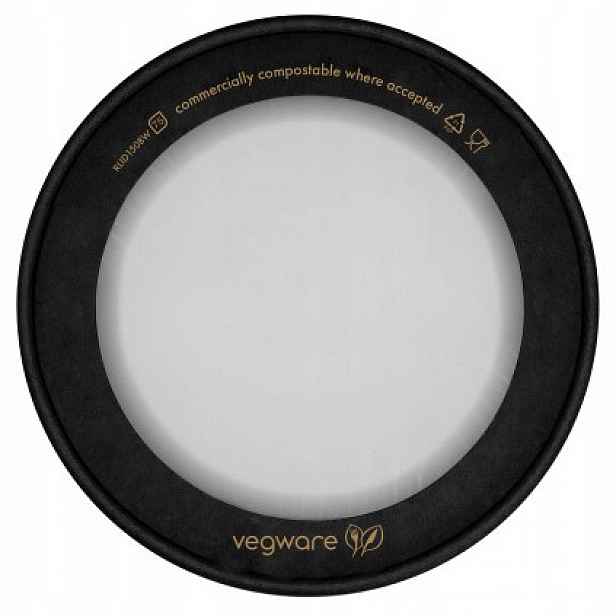 Víčko s cca do misky černé, Vegw průměr 150 mm 50 Ks