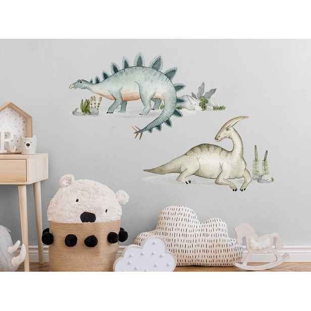 YOKODESIGN Samolepka na zeď steegosaurus a parasaurolophus Velikost: velká - L