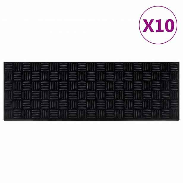 vidaXL Nášlapy na schody 10 ks 25 x 75 cm guma