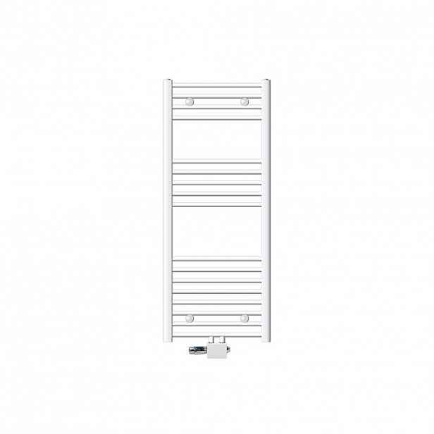 LuxeBath KOUPELNOVÉ těleso Sahara 500 x 1200 mm, bílé, zakřivené, s ventilem, univerzální