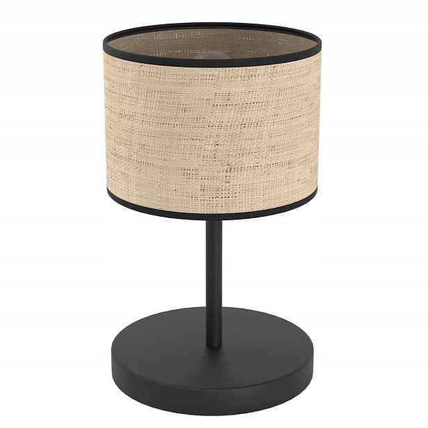 Emibig Eco stolní lampa boho ratan černo-béžová E27 15W