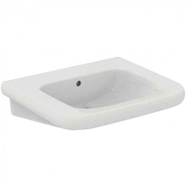 Ideal Standard Contour 21+ - Umyvadlo bezbariérové 65x56 cm, s přepadem, bez otvoru pro baterii, SmartGuard+, bílá E3623HY