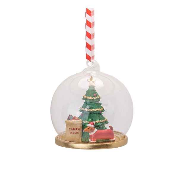Ručně vyrobené vánoční koule v sadě z polyresinu ø 7 cm Santa Paws – Sass & Belle