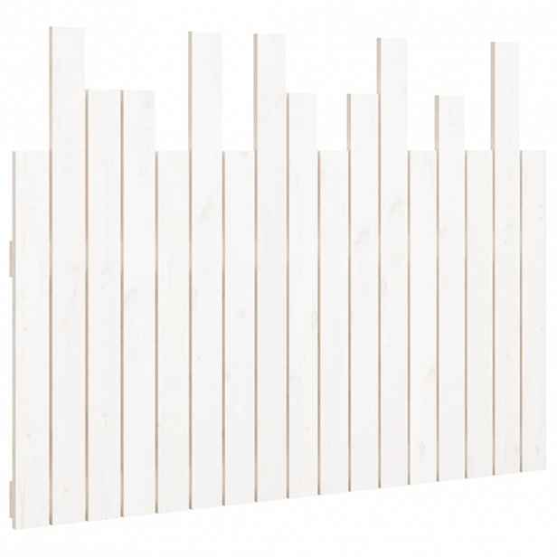 vidaXL Nástěnné čelo postele bílé 108 x 3 x 80 cm masivní borové dřevo