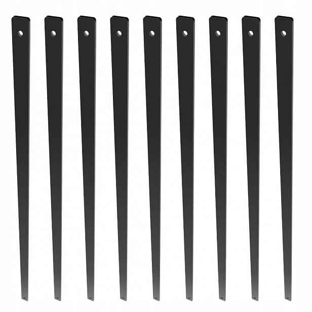 Kovové schodišťové zábradlí 755x2,5 mm hliníkové, černé 51 Ks terasa schody