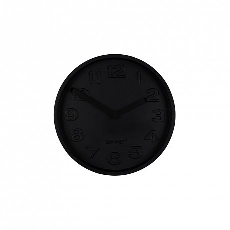 Černé betonové nástěnné hodiny s černými ručičkami Zuiver Concrete