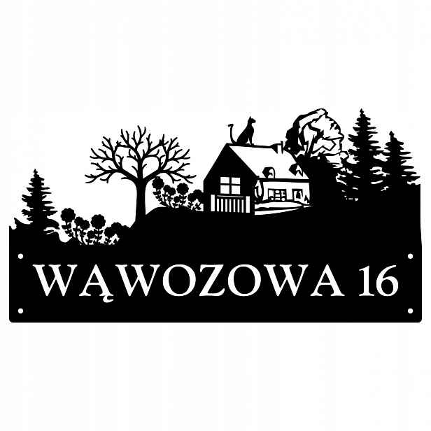 Číslo Na Dům 48cm Tabule Adresa Ocel 2MM Grafika 205
