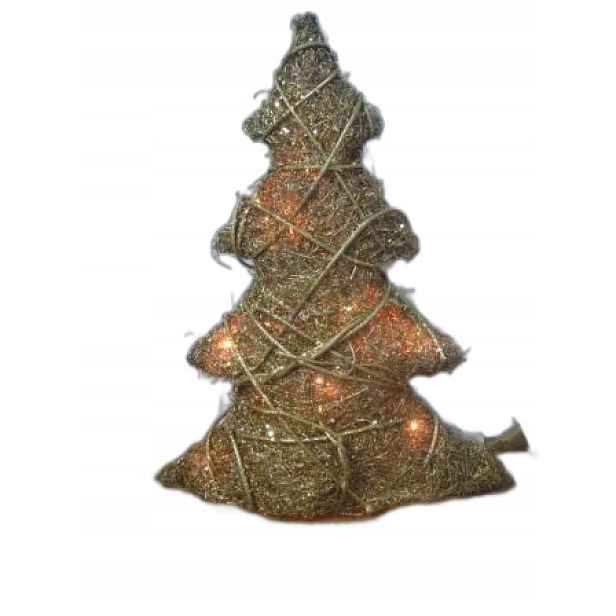 Ratanový vánoční stromek 40 cm 10 lampiček