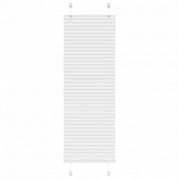 vidaXL Plisovaná roleta bílá 45x150cm Šířka látky 44,4 cm Polyester