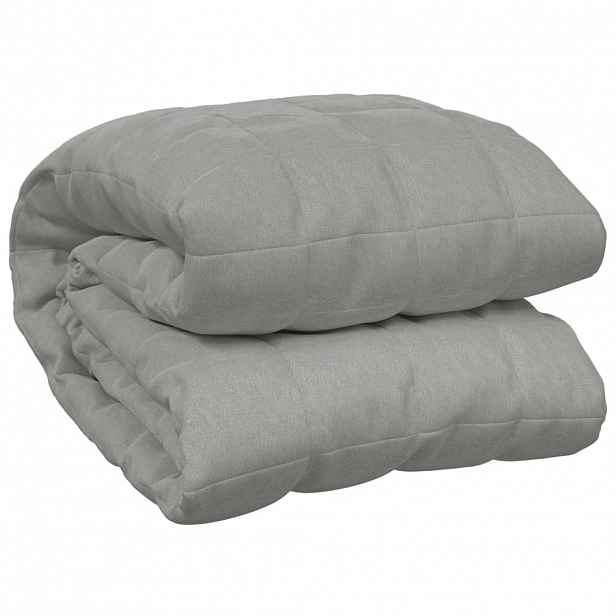 vidaXL Zátěžová deka šedá 152 x 203 cm 7 kg textil