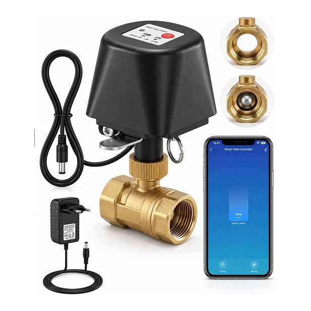 Inteligentní Kulový Ventil Wifi Ovládaný Aplikací 3 4 Npt Mosazná Zahrada