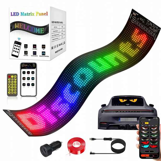 Led Tabule Na Zadní Sklo Automobilu IP66 Programovatelná Aplikace Dálkový Ovladač