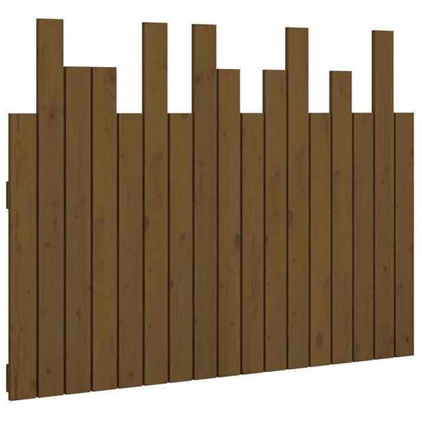vidaXL Nástěnné čelo postele medově hnědé 108x3x80 cm masivní borovice