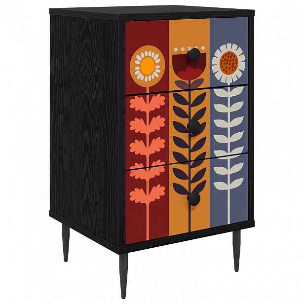 vidaXL Noční skříňka ESSEN Černý dub 36 x 33 x 61 cm Kompozitní dřevo