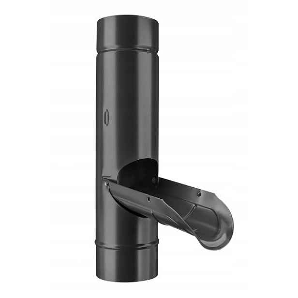 Výklopná odbočka do sudu 120 mm černá Ral 9005