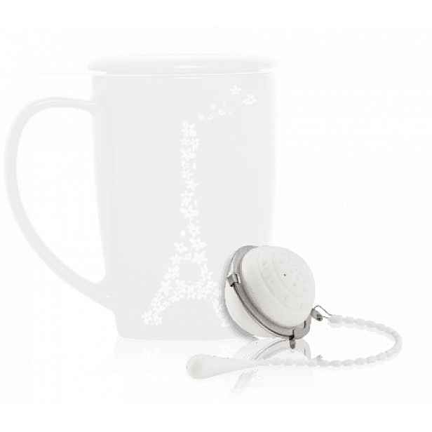 Kusmi Tea Sítko na čaj s řetízkem, bílé 31376
