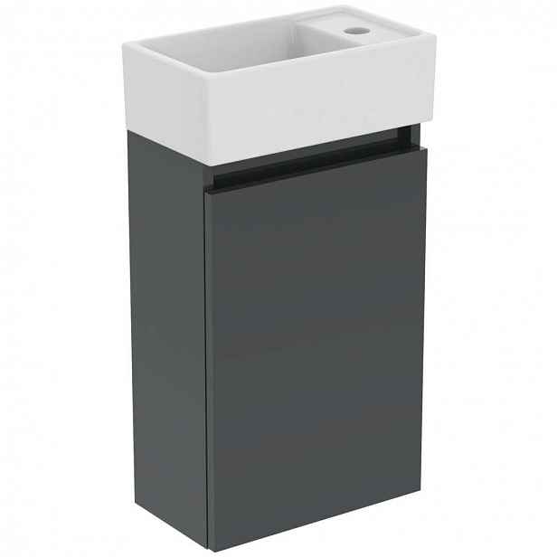 Ideal Standard Eurovit+ - Skříňka s umývátkem, 55x35x20 cm, 1 dvířka, tmavě šedá R0569TI