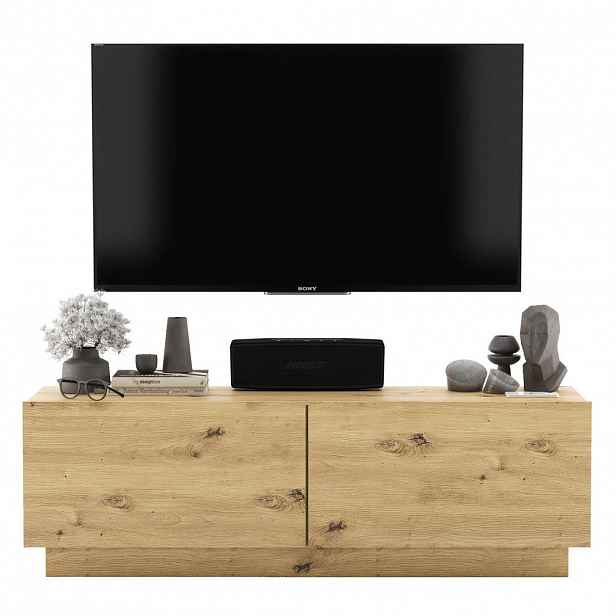 Meble Lindner TV stolek Enjoy Dub Artisan 120 cm se soklem