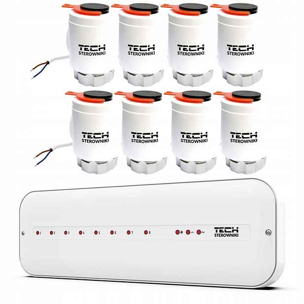 Ovládač Lišta L-5-S Slim 8 Termoelektrických Pohonů STT-230/2 T Tech