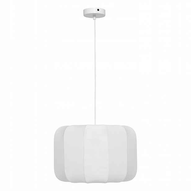 Závěsná Bílá Stropní Bavlněná Lampa Moderní Tobě 35 X 112 CM E27