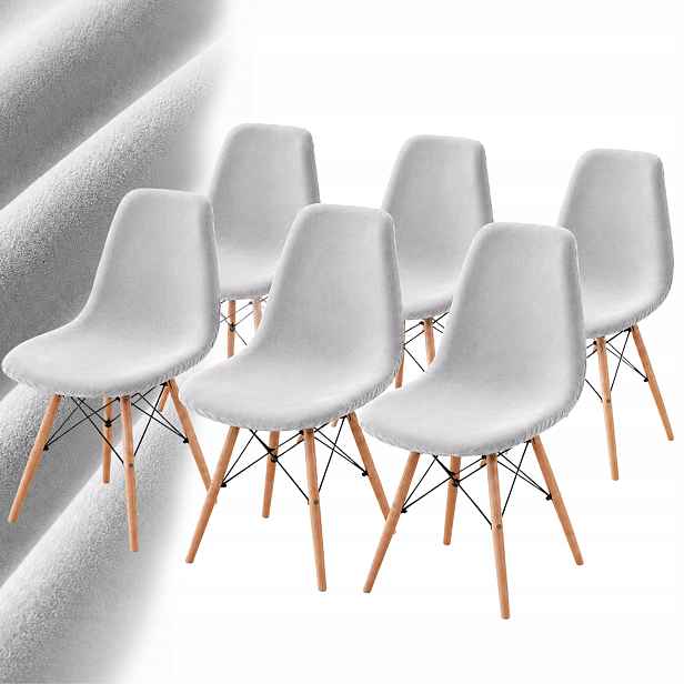 Potah Na Skandinávské Křeslo 6 Ks Velur Premium Elastický Plyš